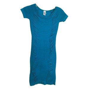Prime Cut Womens Blue Stretch Bodycon Dress with Cutout one Size Mobwife Y2K